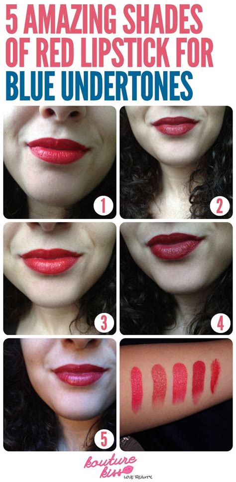 blue red lipstick